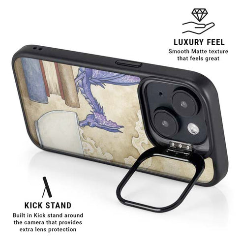 Whats in Here Coffee Dragon by Amy Brown iPhone 14 Kickstand Case